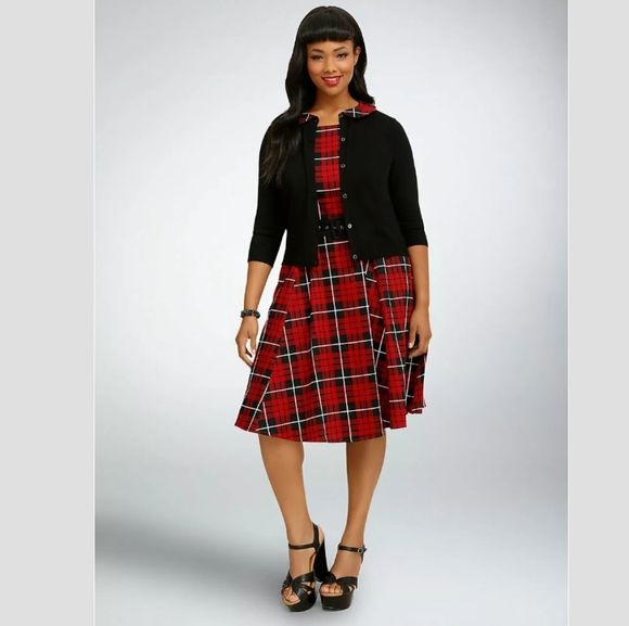 buffalo plaid swing dress